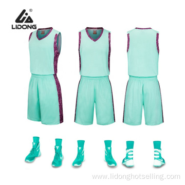 2021 Hot sale custom color combination basketball jersey